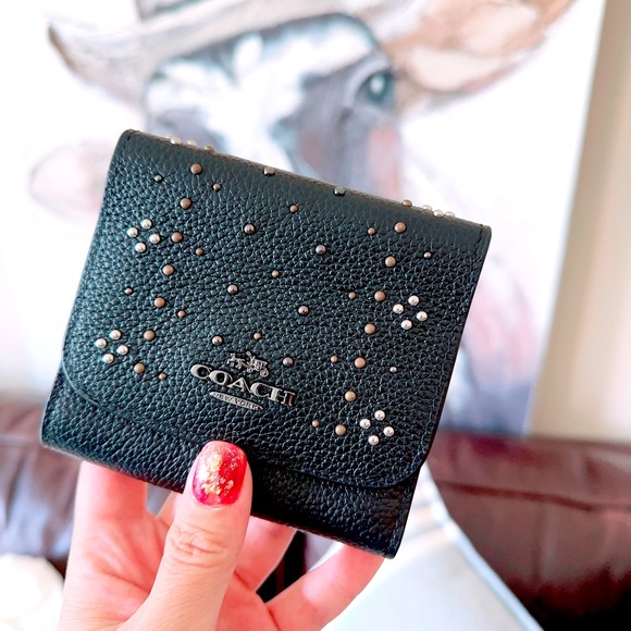 Coach Handbags - Coach limited edtion WALLET LEATHER WITH BANDANA RIVETS/NWT